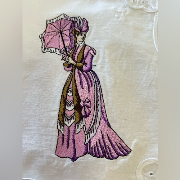 Battenberg Lace Placemats | Vintage Ladies Embroidered | Set Of 4 - Picture 5 of 12